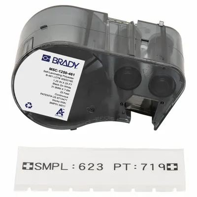 BRADY M5C-1250-461 Thermal Transfer Continuous Label Roll Cartridge - Brady Thermal Transfer Continuous Label Roll Cartridges