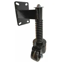 APPROVED VENDOR Side Mount Caster: Swivel, Rubber, 3 in Wheel Dia., 1 7/8 in Wheel Wd, Steel, Black (MPN 982-3UM)