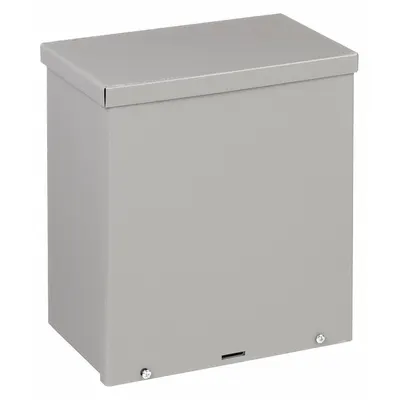 WIEGMANN Enclosure: Steel, 10 in x 8 in x 4 in, 3R, Solid Cover, Screw On, Included - Steel Enclosures with Screw-On Covers