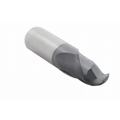 General purpose carbide ball end mill with TiAlN coating, 2 flutes, 1/2" mill diameter, 2" length of cut, and 4" overall length. Suitable for 3D contouring, profiling, and slotting in metalworking applications, particularly for creating smooth finishes on curved surfaces in ferrous materials.