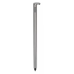 These collated framing nails are 2 3/8" long with a plain, smooth, offset round shank made of steel and a diamond point. Supplied in a 2,000-piece pack, they are designed for use in compatible pneumatic nailers for framing, sheathing, and decking applications.