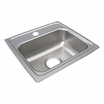 JUST MANUFACTURING One-Bowl Drop-In Kitchen & Bar Sink - One-Bowl Counter-Mounted Kitchen & Bar Sinks without Faucets