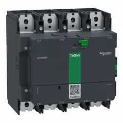 This SCHNEIDER non-reversing IEC contactor features 4 normally open poles rated for 800 A. It is equipped with a 120V AC/240V AC coil and spring-loaded wire termination for secure connections. Suitable for switching high-power loads in motor control centers and industrial machinery.