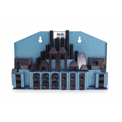 TE-CO Machine Clamping Kit: For 3/4 in T-Slot, 5/8"-11 Stud - Wall-Mount Machine Clamping Kits