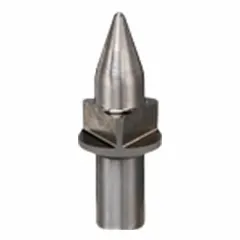 Flat-finish friction drill bit for creating threaded bushings in sheet metal. Designed for BSP threads, accommodating 1/4" threads with a 12.4 mm drill size. Suitable for materials up to 3 mm thick.