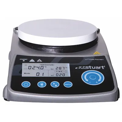 COLE PARMER Hot Plate: US Std Plug Type, 5 1/4 in Plate Wd, 5 1/4 in Plate Lg, Round - Single-Position Hot Plates
