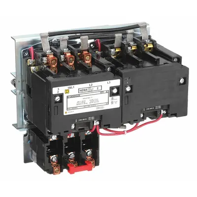 SQUARE D Magnetic Motor Starter: Reversing, 3 Poles, NEMA Size 2, 45 A - Reversing Starters with Thermal Overloads