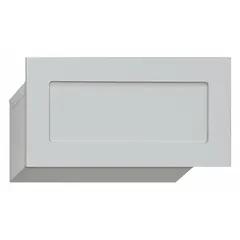 Horizontal non-lockable letter box for recessed mounting, measuring 7 inches high by 14 inches wide by 6 inches deep. Designed for mail or document collection in commercial or industrial settings, with rear access for retrieval.