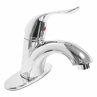 DOMINION FAUCETS Low Arc Bathroom Faucet: Gold - Single-Post Handle Bathroom Faucets
