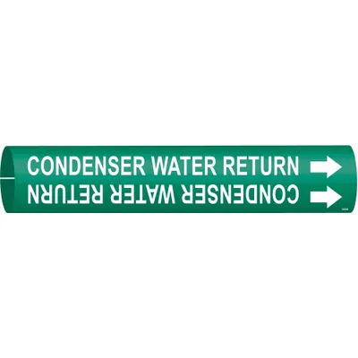 BRADY Condenser Water Return Snap-On Pipe Marker - Condenser Water Return Snap-On Pipe Markers