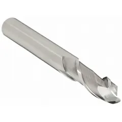 This carbide ball end mill features a TiAlN coating for enhanced wear resistance and is designed for general-purpose milling. With 2 flutes and a 3/16" diameter, it is suitable for contouring, slotting, and profiling in metalworking applications, producing smooth 3D shapes and fillets.