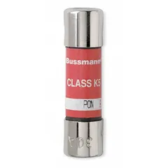 CSA-certified time-delay fuse rated 25 A at 250 V AC. Part of the BUSSMANN PON series. Provides overcurrent protection with time-delay characteristic to accommodate inrush currents in motors, transformers, and lighting circuits.