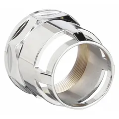 Metal guard designed to protect extended push buttons in the Class 52 series from accidental actuation. Features a chrome finish and a 30 mm panel mounting hole diameter. Suitable for industrial control stations and plant-floor environments.