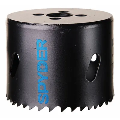 SPYDER Hole Saw: 2 1/2 in Saw Dia., 4/6 Teeth per Inch, 1 7/8 in Max. Cutting Dp - Multi-Material-Cutting Hole Saws without Arbor
