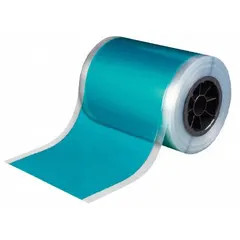 This polyester film masking tape with silicone adhesive is designed for high-temperature applications requiring flame-retardant properties. The 2-mil thick tape provides clean removal after exposure to heat, making it suitable for powder coating, painting, and other finishing processes. It is 12 inches wide and 72 yards long, colored green.