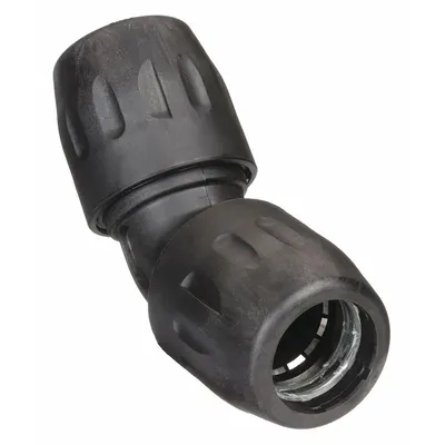 TRANSAIR Push-Fit Elbow Fitting: 1 1/2 in OD x 1 1/2 in OD - Polyamide Tube Fittings for Compressed Air Systems