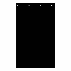 Pair of black polymer mud flaps for rear vehicle installation. Each flap measures 40 inches high, 24 inches wide, and 5/32 inches thick. Used on commercial trucks to control road spray, mud, and debris.