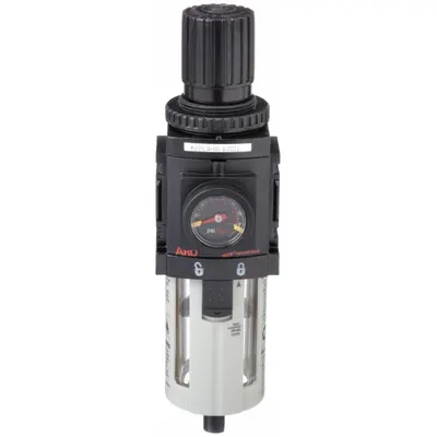 ARO Filter-Regulator: 1500 Series, 3/8 in NPT, 90 cfm, 5 micron, 0 psi to 140 psi - ARO FRL Air Filter/Regulators