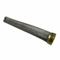 Inlet screen for hydraulic filtration systems. Filters fluid entering the system to protect downstream components from contamination. Used in industrial hydraulic circuits where clean fluid is required for pump and valve reliability.