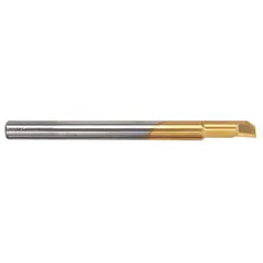 This right-hand boring bar from CARMEX features a 3.00mm shank diameter and a 0.76mm center-to-cutting-tip offset. It is used for internal turning operations to enlarge or finish pre-drilled holes with precision, suitable for small-diameter boring in machining applications.