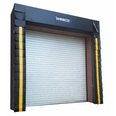 WESCO Dock Seal with Wear Pleats: Dock Seal, 8 ft to 8 ft, 8 ft to 8 ft, 20 in Projection Dp - Dock Seals