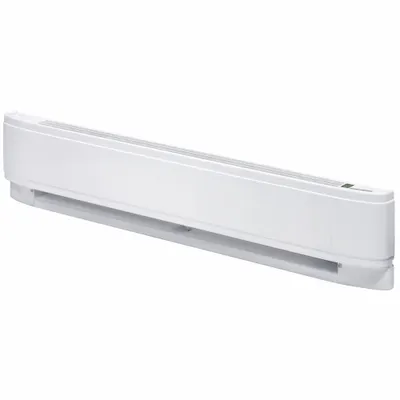 CADET Baseboard Heater: Commercial Grade, 1250/938 W, Thermostat Included, White - Standard Electric Baseboard Heaters
