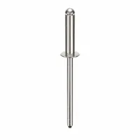 Blind Rivet,2 in L,0.153 in dia,PK500: Inch, 2 in Overall Lg, 21/32 in Body Lg, Open End, 500 PK (MPN AD58BS201)