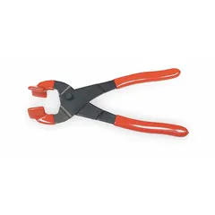 Steel tool with a special coating that prevents scratching or damaging chrome, painted, or coated lug nut covers. Overall length of 10 inches provides leverage for removing covers during tire changes on automotive and light-truck wheels.