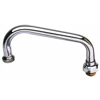 T&S BRASS Spout: Spout, Double-Bend, Swivel Spout, Brass, Chrome, 26.3 gpm Flow Rate, Laminar (MPN 059X)