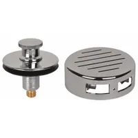AB&A Waste and Overflow Half Kit: Plastic, 1 1/2 in Overall Dia, 2 1/4 in Overall Ht, Screw (MPN 60359)