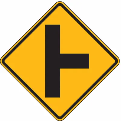 LYLE W2-2-24HA Side Road Intersection Sign - Side Road Intersection Signs