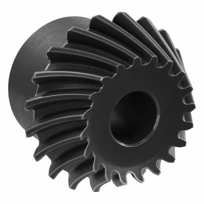 KHK GEARS Spiral Bevel Gear: Spiral, Gear Ratio 2, Left Hand, Module m 2, 20 Teeth - Spiral Teeth Metric Bevel Gears & Pinions