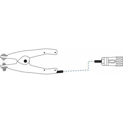 LIND EQUIPMENT Large Clamp Assembly: 2 ft Straight Cable with - StaticSure Unit Accessories
