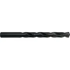 This jobber-length drill bit is made of high-speed steel with a black oxide finish. It features a 135° split point and meets NAS 907 Type B specifications. Suitable for drilling in aerospace and precision machining applications, the split point reduces walking and requires less thrust.