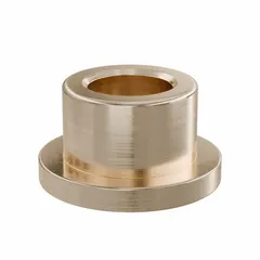 This flanged sleeve bearing is made from SAE 841 bronze and is self-lubricating for low-friction operation in rotating or oscillating applications. It has a 10 mm bore, 16 mm outer diameter, and 12 mm length, with an operating temperature range of -35°F to 300°F. Suitable for use in conveyors, pumps, and light machinery. Sold in a pack of 10.
