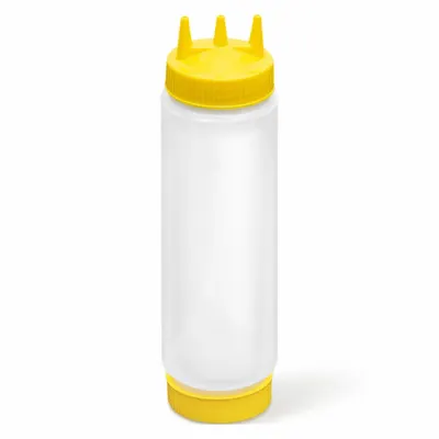 VOLLRATH Squeeze Bottle: 24 oz Capacity, 2 1/8 in Opening Dia, 10 3/4 in Overall Ht - Standard Squeeze Bottles