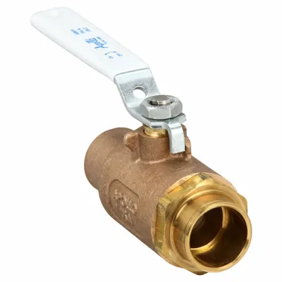 APOLLO Manual Two-Way Ball Valve: 1 in Size, Bronze, Straight, Sweat x Sweat - Bronze Ball Valves