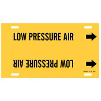 Pipe Marker: Low Pressure Air, Yellow, Black, Fits 10 to 15 in Pipe O.D., 1 Pipe Markers (MPN 4090-H)