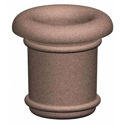 PETERSEN MFG Planter Bollard: Circle, Gray, 36 in Overall Ht, Round Shape - Round Planter Bollards