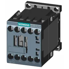 Non-reversing IEC contactor with three poles and three normally open contacts. Rated for 16 A with a 120V AC coil. Suitable for switching motors, lighting, and other inductive loads in industrial control panels.