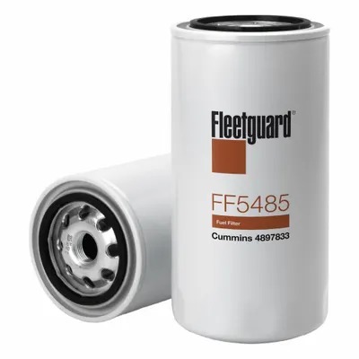 FLEETGUARD FF5485 Spin-On Diesel Fuel Filter, 3 11/16 in Outside Dia - Spin-On Fuel Filters