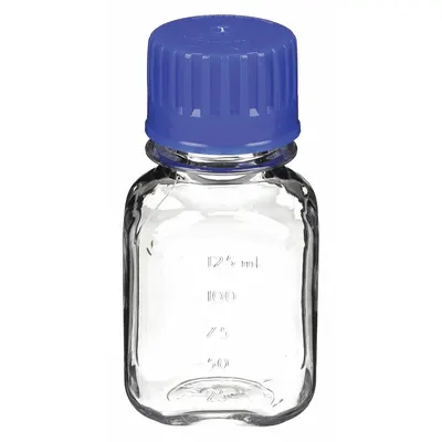 DYNALON Media Bottle: Polycarbonate, 4.22 fl oz Capacity - oz, 125 mL Capacity - mL - Plastic Lab Media Bottles