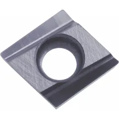This diamond indexable turning insert is designed for precision machining of non-ferrous materials. It is suitable for turning, facing, and profiling operations where fine finishing is required.