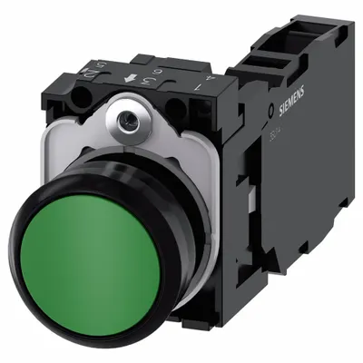 Siemens Flush Push Button Operator: Non-Illuminated, Flush Profile, Non-Metallic - Flush-Mount Push Buttons