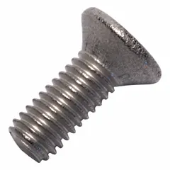 This Grade 2 titanium flat head machine screw features M3x0.50 thread, 8 mm length, plain finish, and #1 Phillips drive. Suitable for applications requiring corrosion resistance and light weight, such as in aerospace, medical devices, and marine equipment.