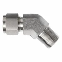 BRENNAN INDUSTRIES Compression Fitting Elbow: 1/8 in OD x 1/8 in Pipe Fitting Size, Stainless Steel (MPN NS2503-02-02-SS)