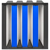OEM V-Bank Air Filter: 20 in x 20 in x 12 in, Fiberglass, Single Header, 3 Vs, MERV 15 (MPN 911TA5)