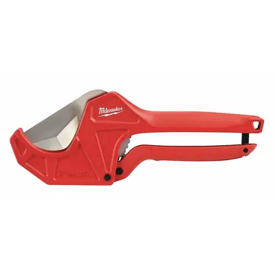 MILWAUKEE Pipe Cutter: 1/8 in – 2 3/8 in OD Cutting Capacity, Ratcheting - Plastic Tubing & Hose Cutters