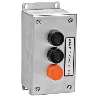 AMERICAN GARAGE DOOR 3B4X-SS Push Button Garage Door Control Station - Push Button Garage Door Control Stations
