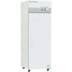 COREPOINT SCIENTIFIC Blood Bank Refrigerator: 23 cu ft, Upright, 1°C to 10°C, 36 3/8 in Overall Dp (MPN NSBR231WSW-0). Key specifications — Door Opening Style: Right; Color: White; Alarm Type: Door Ajar; Manufacturer Part Number: NSBR231WSW-0; Brand: COREPOINT SCIENTIFIC; Product Type: Blood Bank Refrigerator; Door Type: Swing Solid; Refrigerant Type: R-600a.